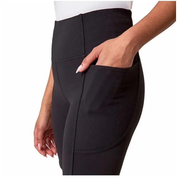 Mondetta Ladies' Active Ribbed Bike Short Black - Picture 1 of 10